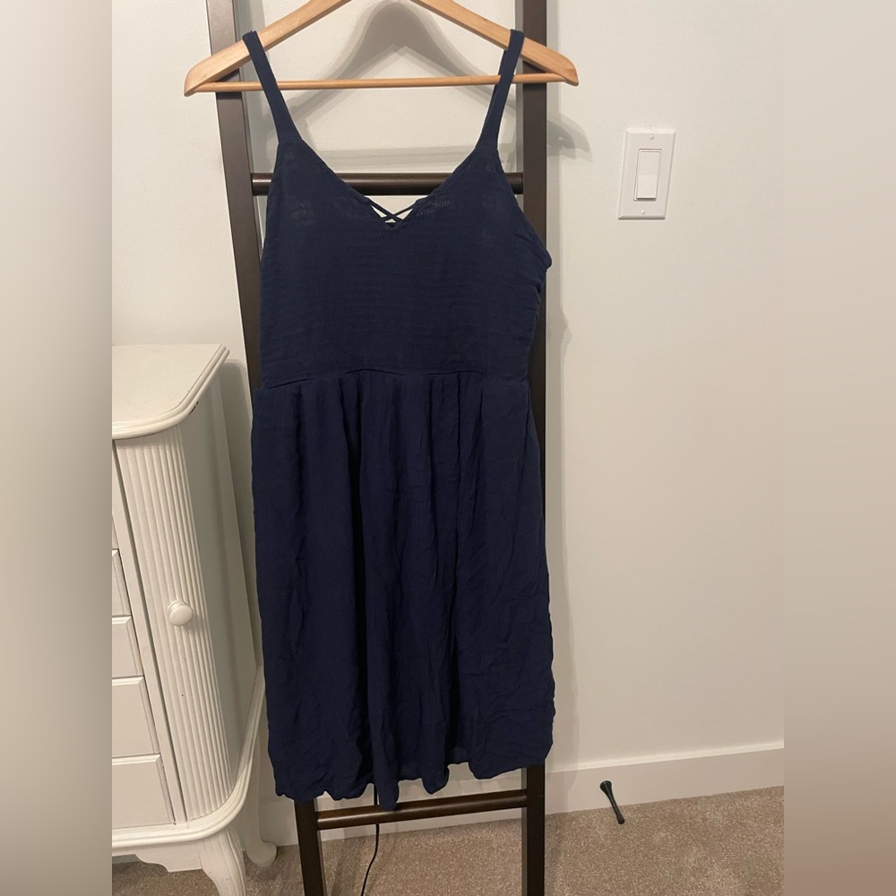 Thyme maternity Navy Blue Sleeveless Dress. Perfect for summer. Lined. XL